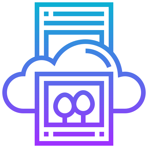 procesamiento en la nube icono gratis