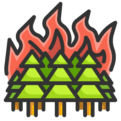 incendio forestal icono gratis