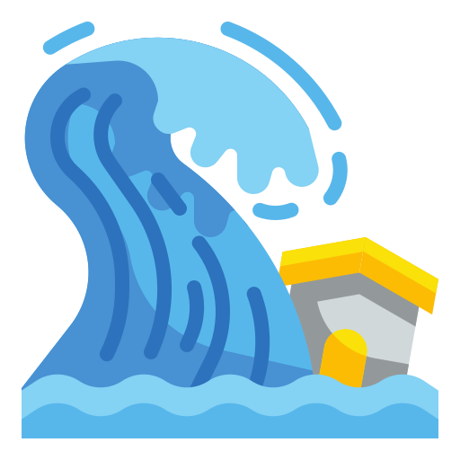 Tsunami Wanicon Flat icon