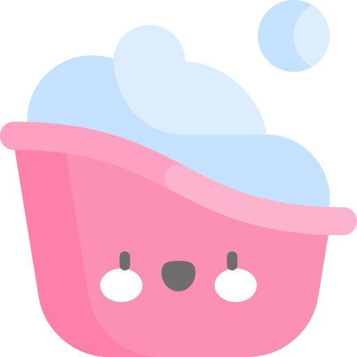 Baby bath tub Kawaii Flat icon