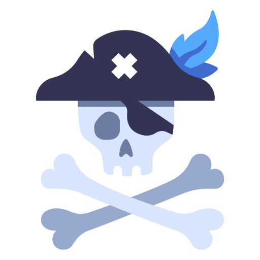 Icono de Sombrero pirata MaxIcons Flat