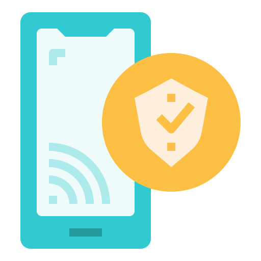 seguridad móvil icono gratis