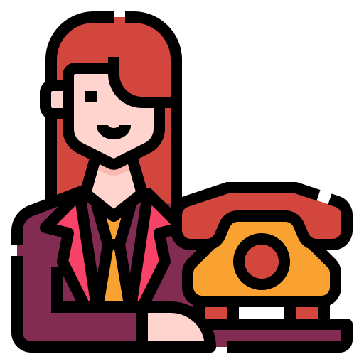 recepcionista icono gratis