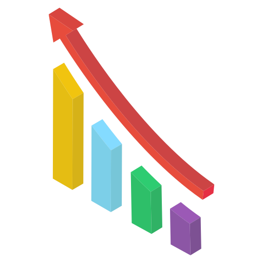 tabla de crecimiento icono gratis