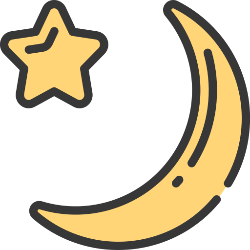 luna creciente icono gratis