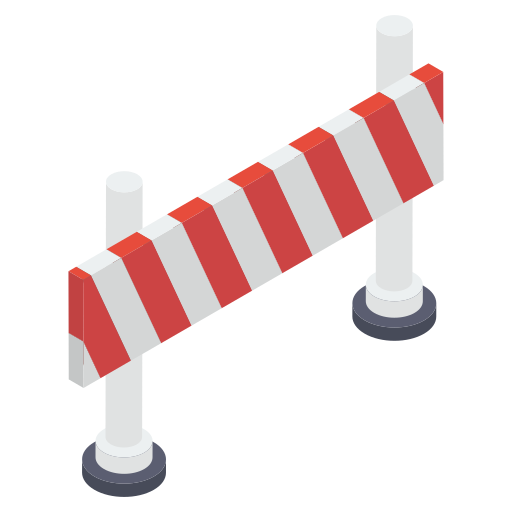 Traffic barrier - Free signaling icons