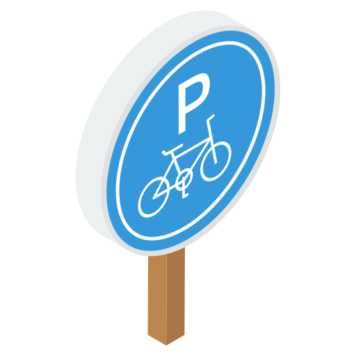 estacionamiento de bicicletas icono gratis
