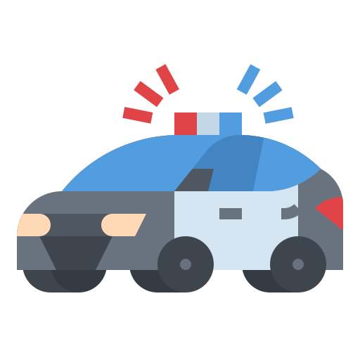 Police car Ultimatearm Flat icon