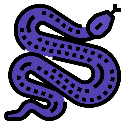 purple snake clipart