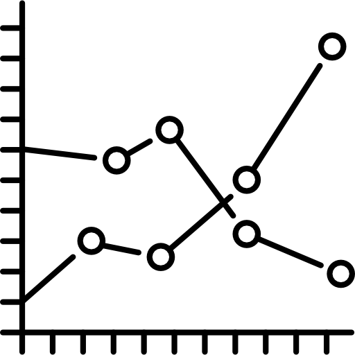 gráfico de linea icono gratis