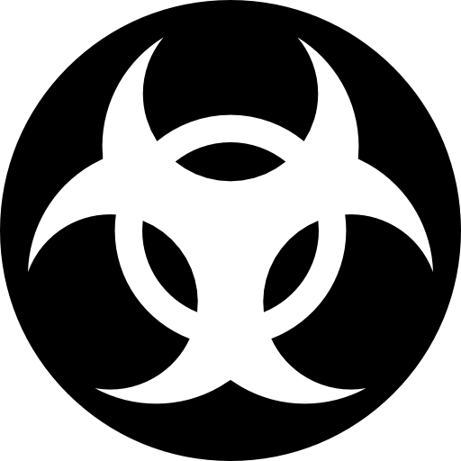 Biohazard Basic Straight Filled icon