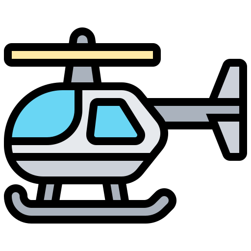 Helicopter Meticulous Lineal Color icon