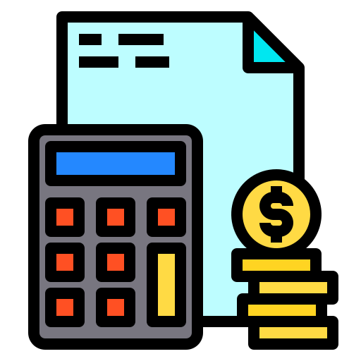 Calculator Payungkead Lineal Color icon