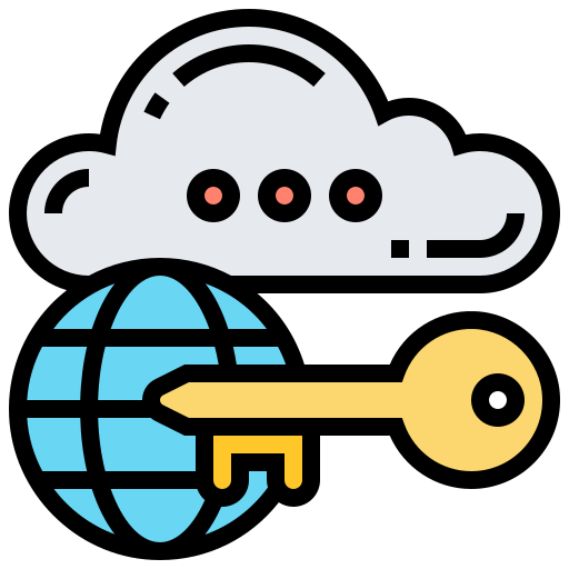 contraseña de la nube icono gratis