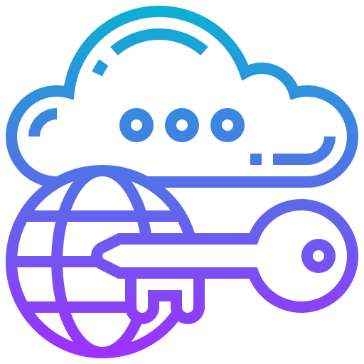 contraseña de la nube icono gratis