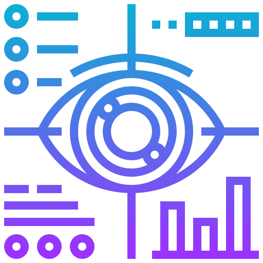 Eye scan Meticulous Gradient icon