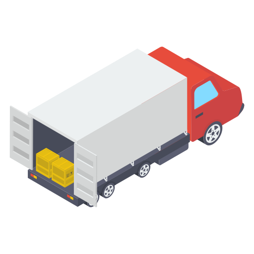 camión de reparto icono gratis