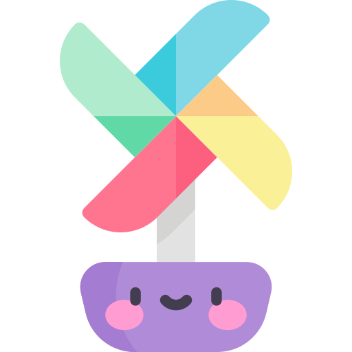 Pinwheel Kawaii Flat icon