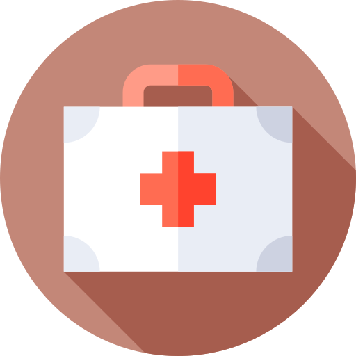 First Aid Kit Icon Flat Circular Flat