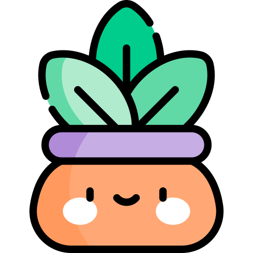 Plant pot Kawaii Lineal color icon