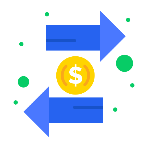 cambio de divisas icono gratis