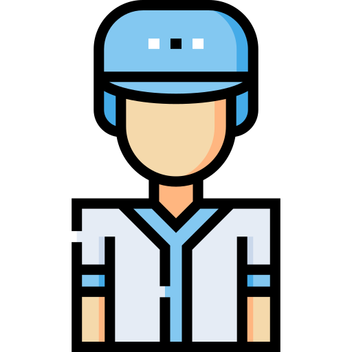 jugador de baseball icono gratis