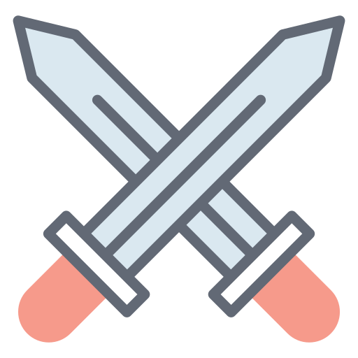 Cross swords free icon Cross swords free icon