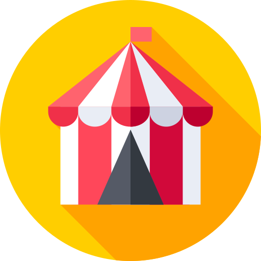 tienda de circo icono gratis