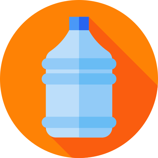 Water bottle Flat Circular Flat icon