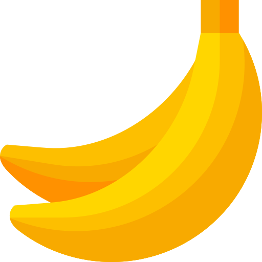 Bananas Basic Straight Flat Icon