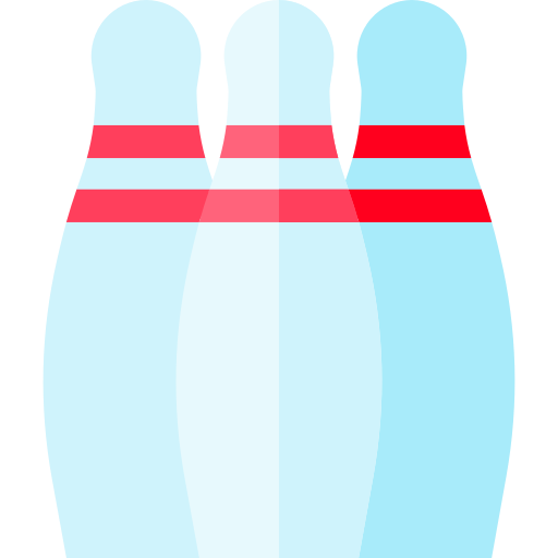 Bowling pins Basic Straight Flat icon