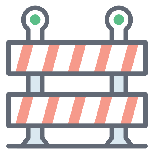 Traffic barrier free icon Traffic barrier free icon
