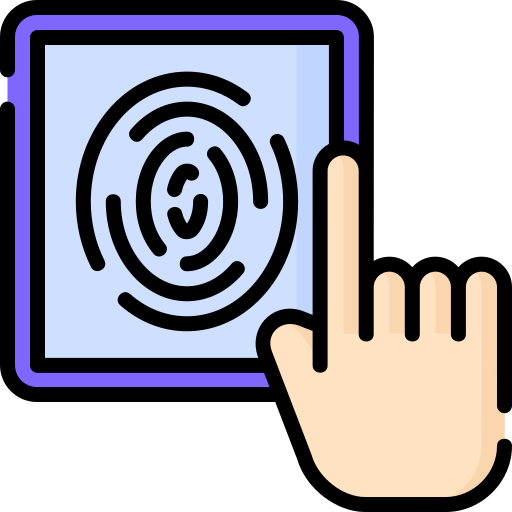 escaneo de huellas digitales icono gratis