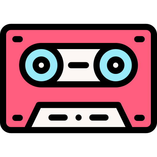 Cassette Detailed Rounded Lineal color icon