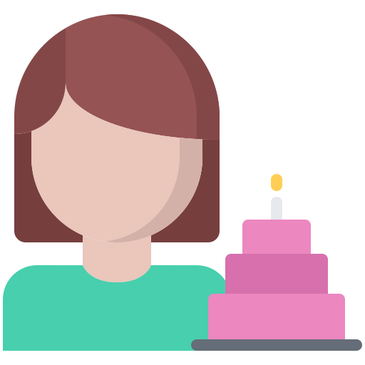 cumpleañera icono gratis