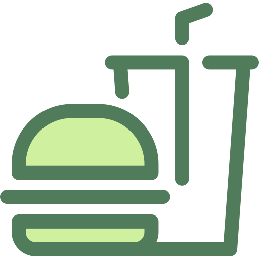 Hamburger Monochrome Green icon