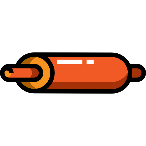 Rolling pin Detailed Straight Lineal color icon