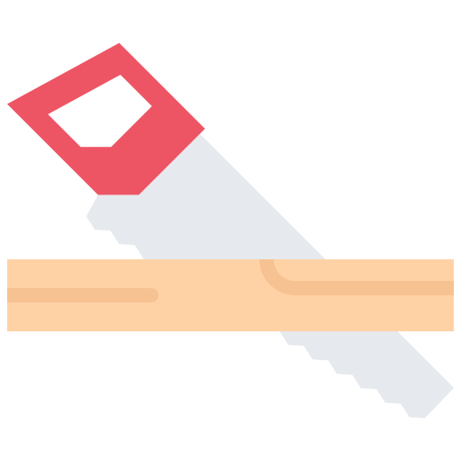 Handsaw Coloring Flat Icon