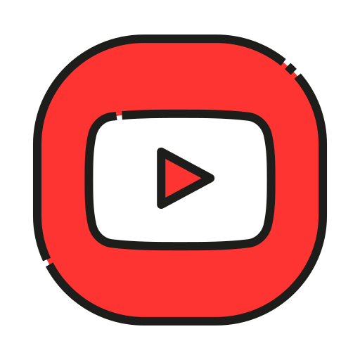 Youtube Generic Outline Color Icon