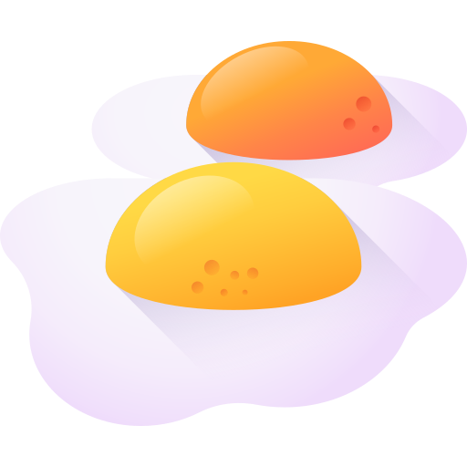 3D sunny side up eggs PNG, SVG