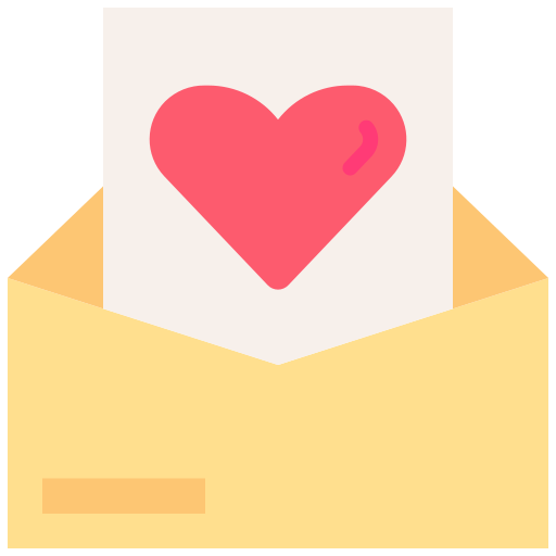 carta de amor icono gratis