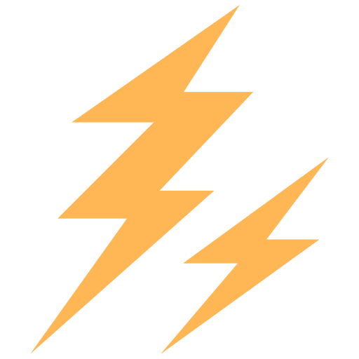 Lightning Bolt Icon Outline Filled - Icon Shop - Download free