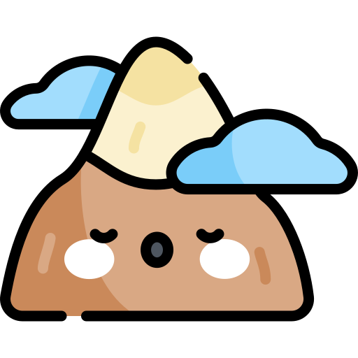 Mountain Kawaii Lineal color icon