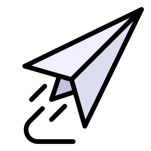 avion de papel icono gratis