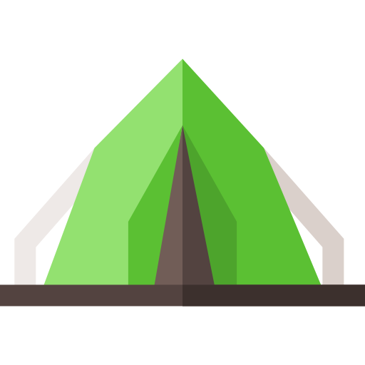 Tent Basic Straight Flat icon