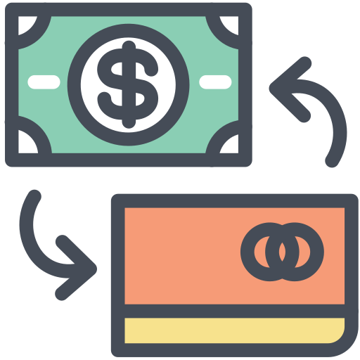 Money transfer - free icon