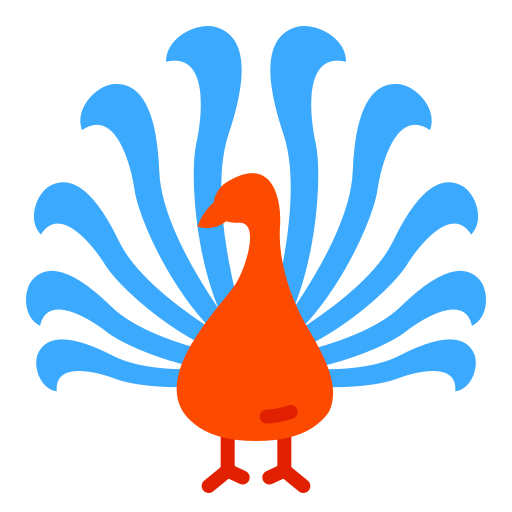 pavo real icono gratis