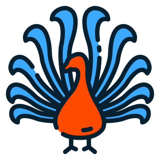 pavo real icono gratis