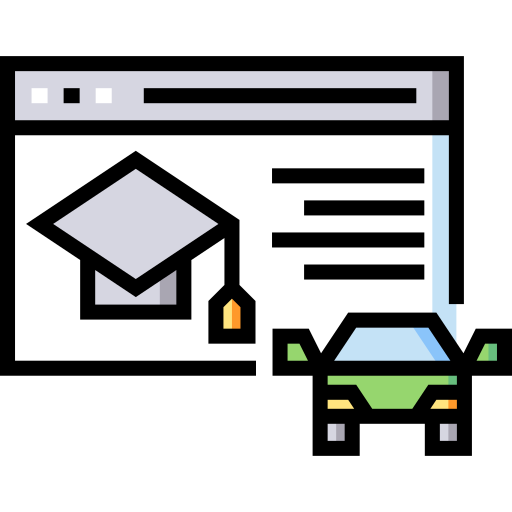 examen de conducir en línea icono gratis