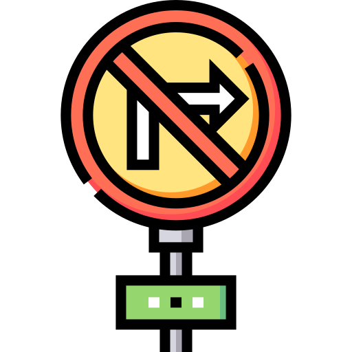 keine rechtskurve kostenlos Icon keine rechtskurve kostenlos Icon